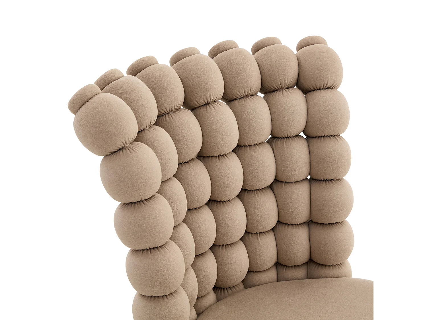 Set van 2 eetkamerstoelen - metalen poten - fluweel - camel