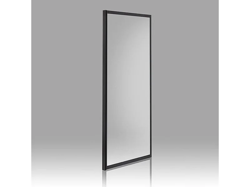 Paroi Fixe L: 80 Cm H: 190 Cm Cadre Noir Mat | City
