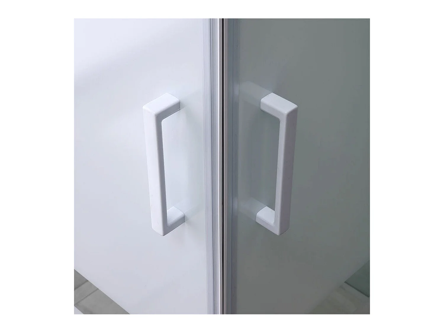 Cabine De Douche 70X70 Cristal Sérigraphié 4Mm Profilé Sérigraphié Blanc | Venere