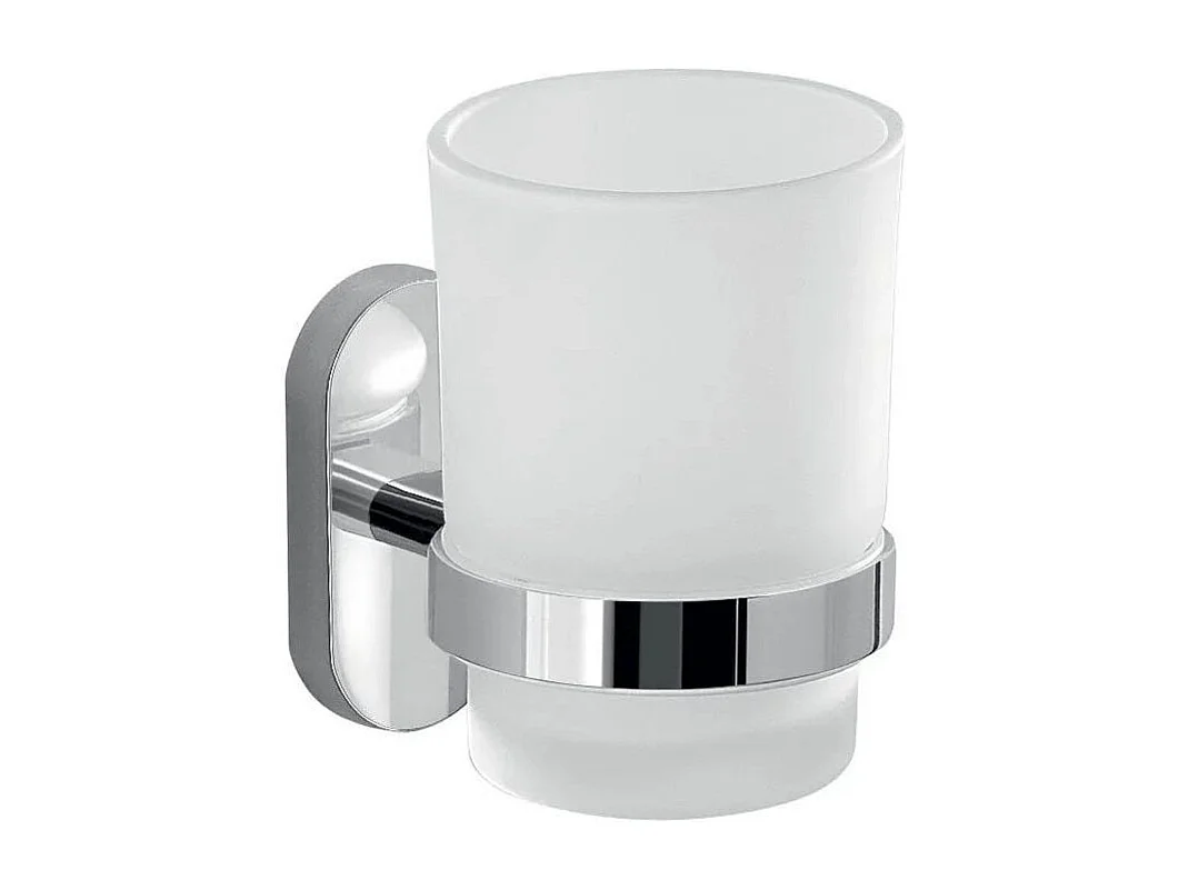 Brosse À Dents Metal Chrome Et Verre Matt | Cipro