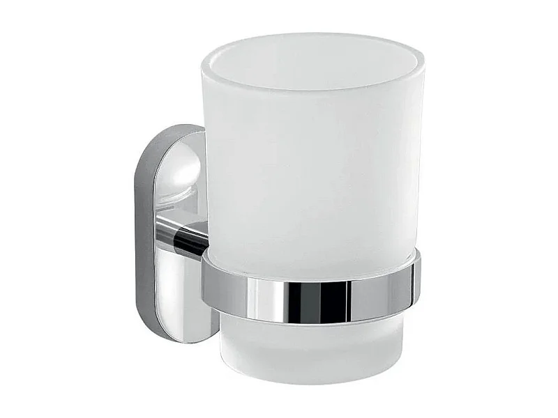 Brosse À Dents Metal Chrome Et Verre Matt | Cipro