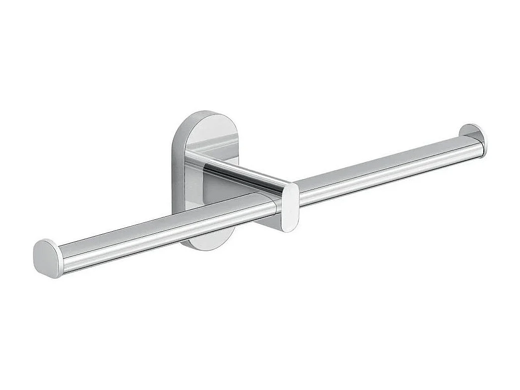 Porte-Papier Toilette Chrome Metal Double | Cipro