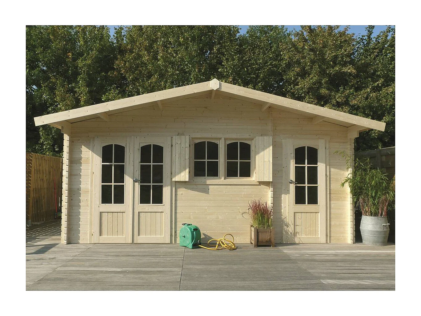 Abri jardin bois "Rostock" - 22.04 m² - 5.68 x 3.88 x 2.75 m - 40 mm