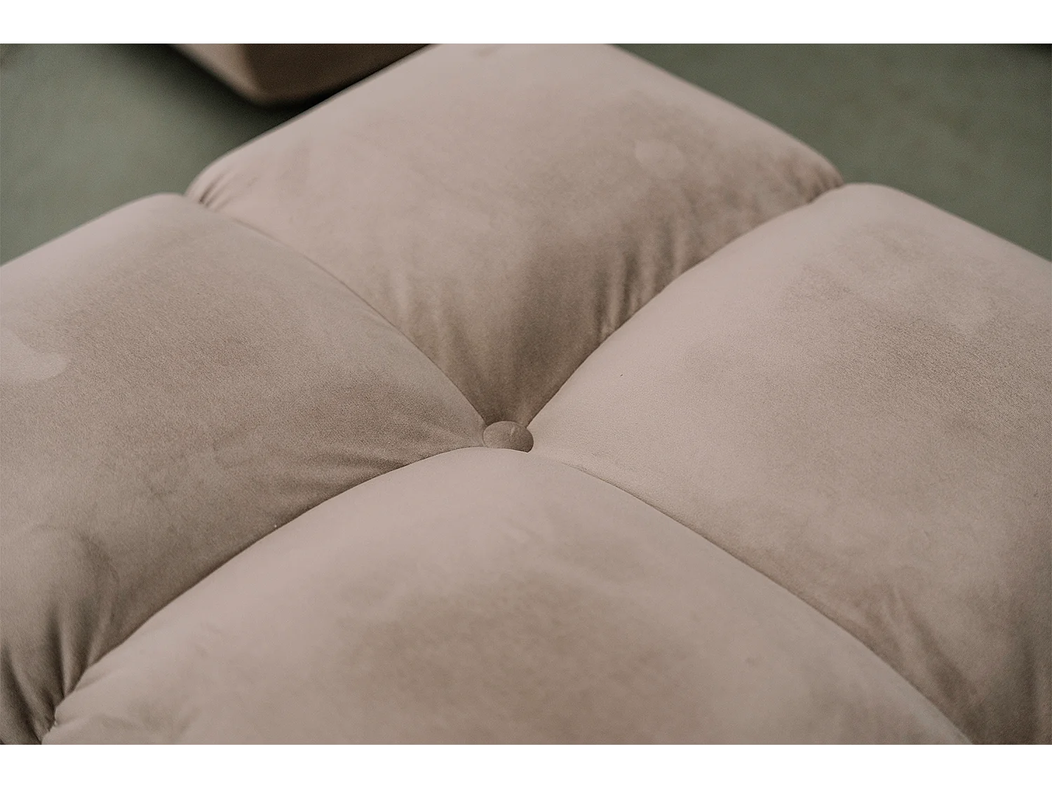 Hoekbank Gestoffeerde kruk Draaibare fauteuil Stel in - Bruin Fluweel - VIVIEN