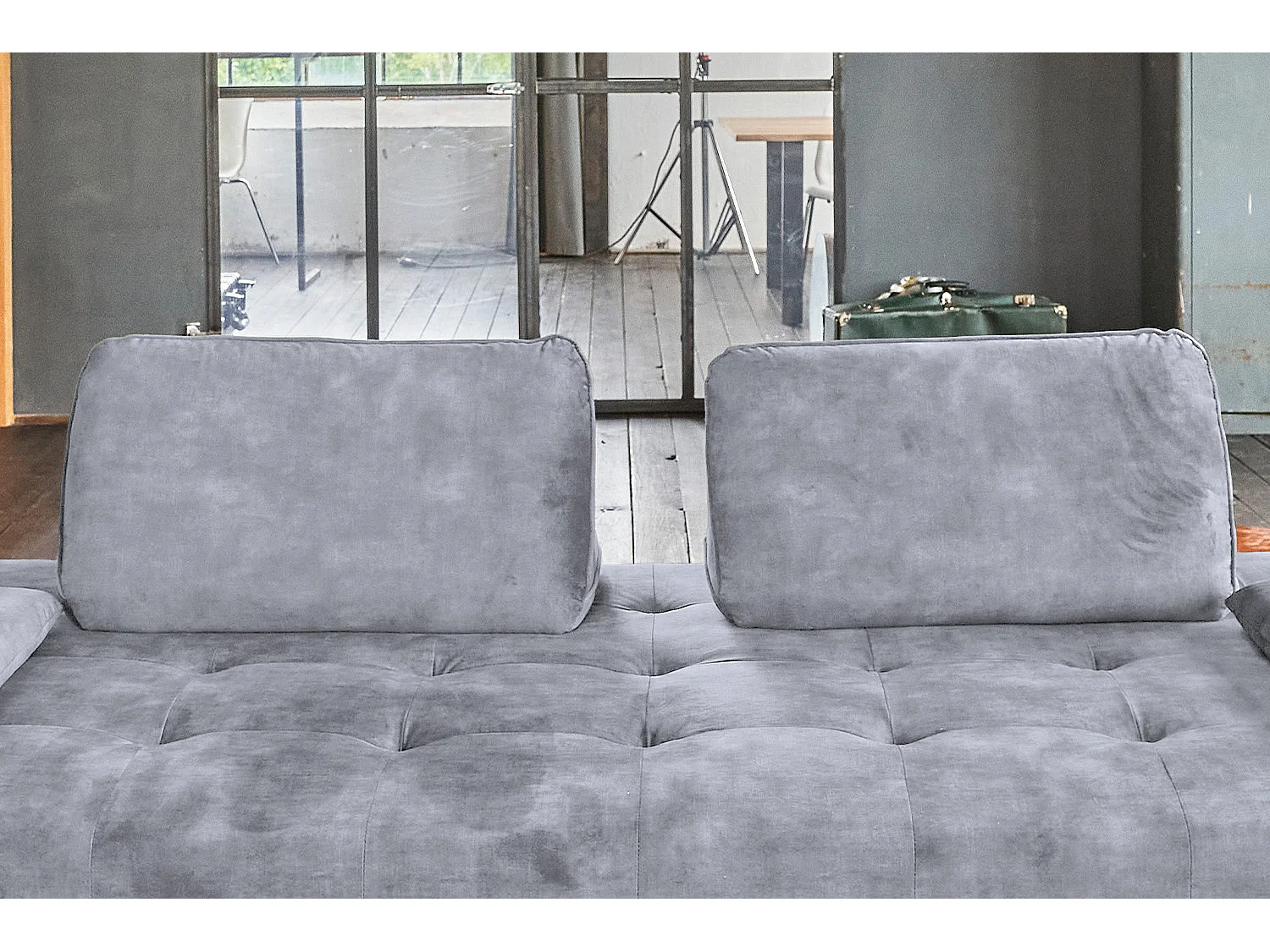 Sofá cama - Gris terciopelo - WIOLO