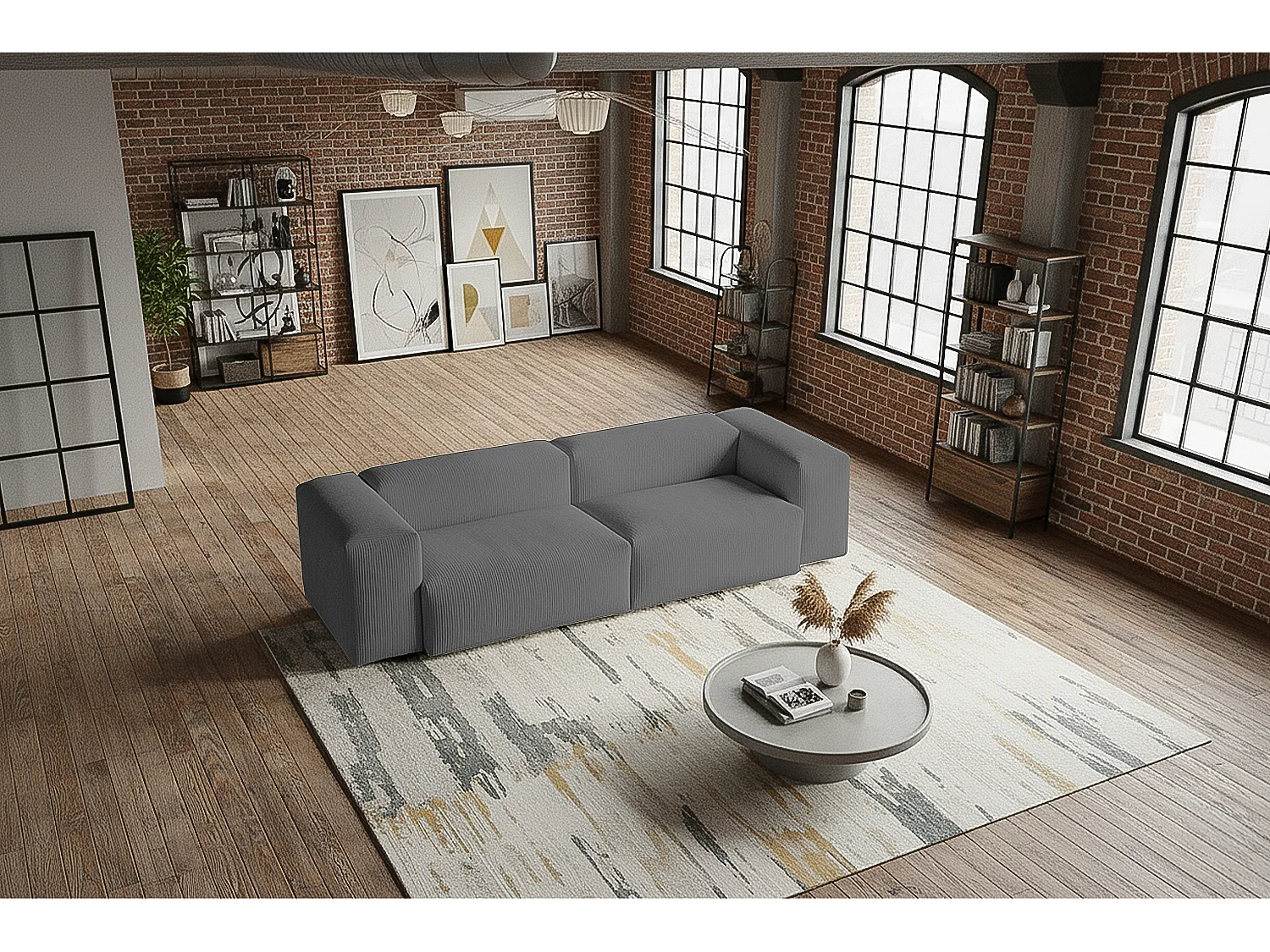 Sofa - Grau Cord - CELESTE