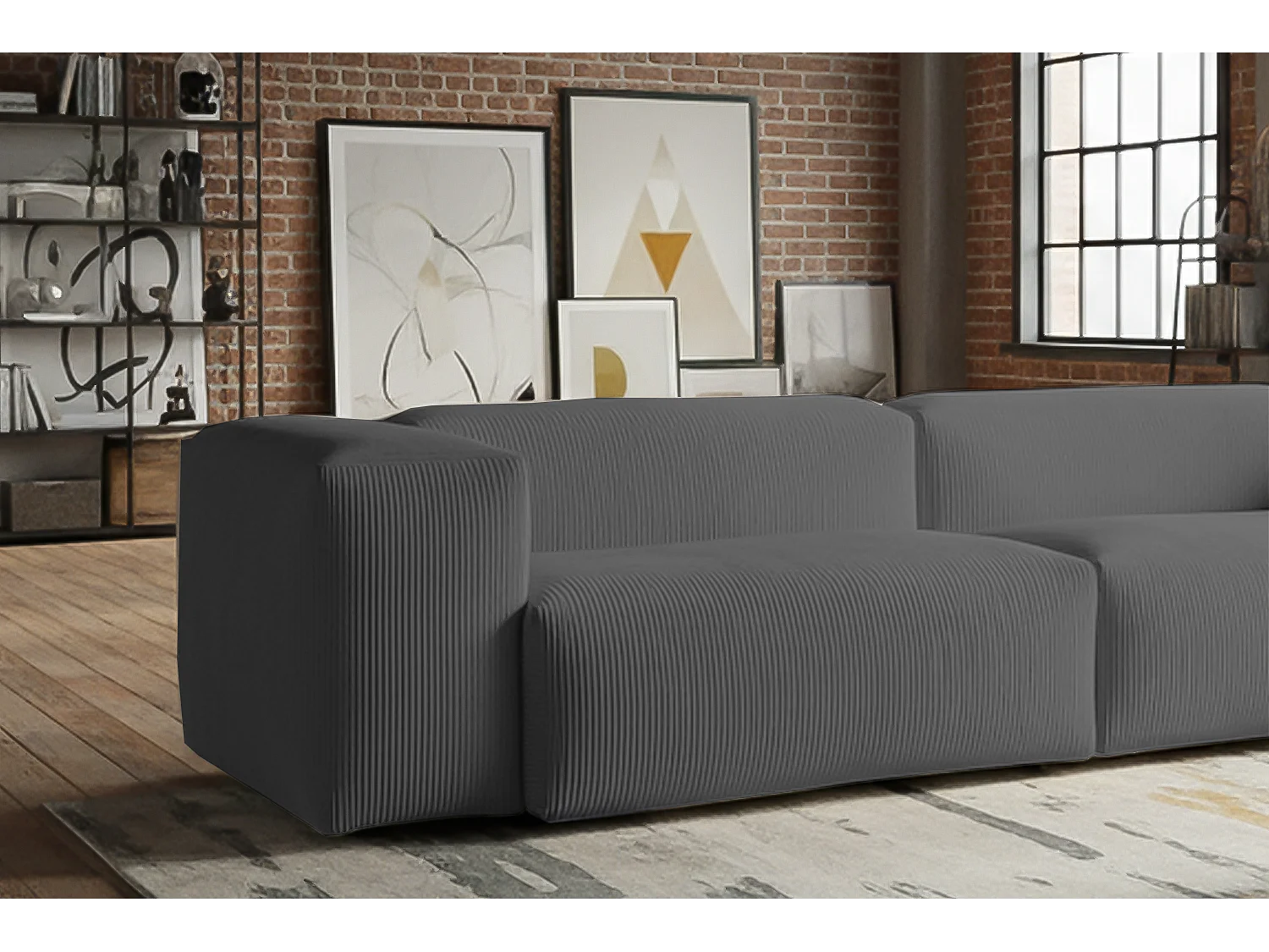 Sofa - Grau Cord - CELESTE