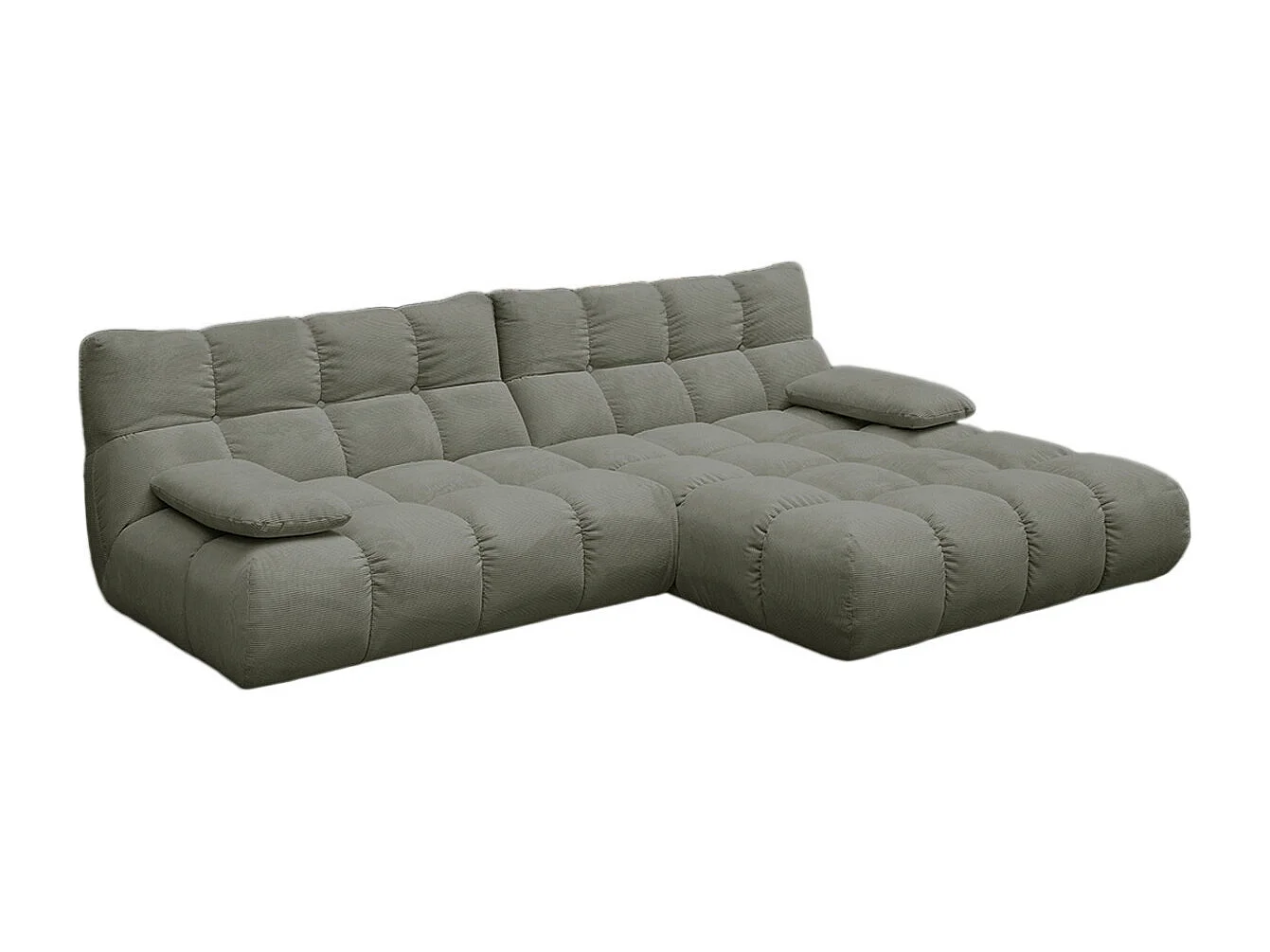 Sofá esquinero - Verde Pana - VIVIEN