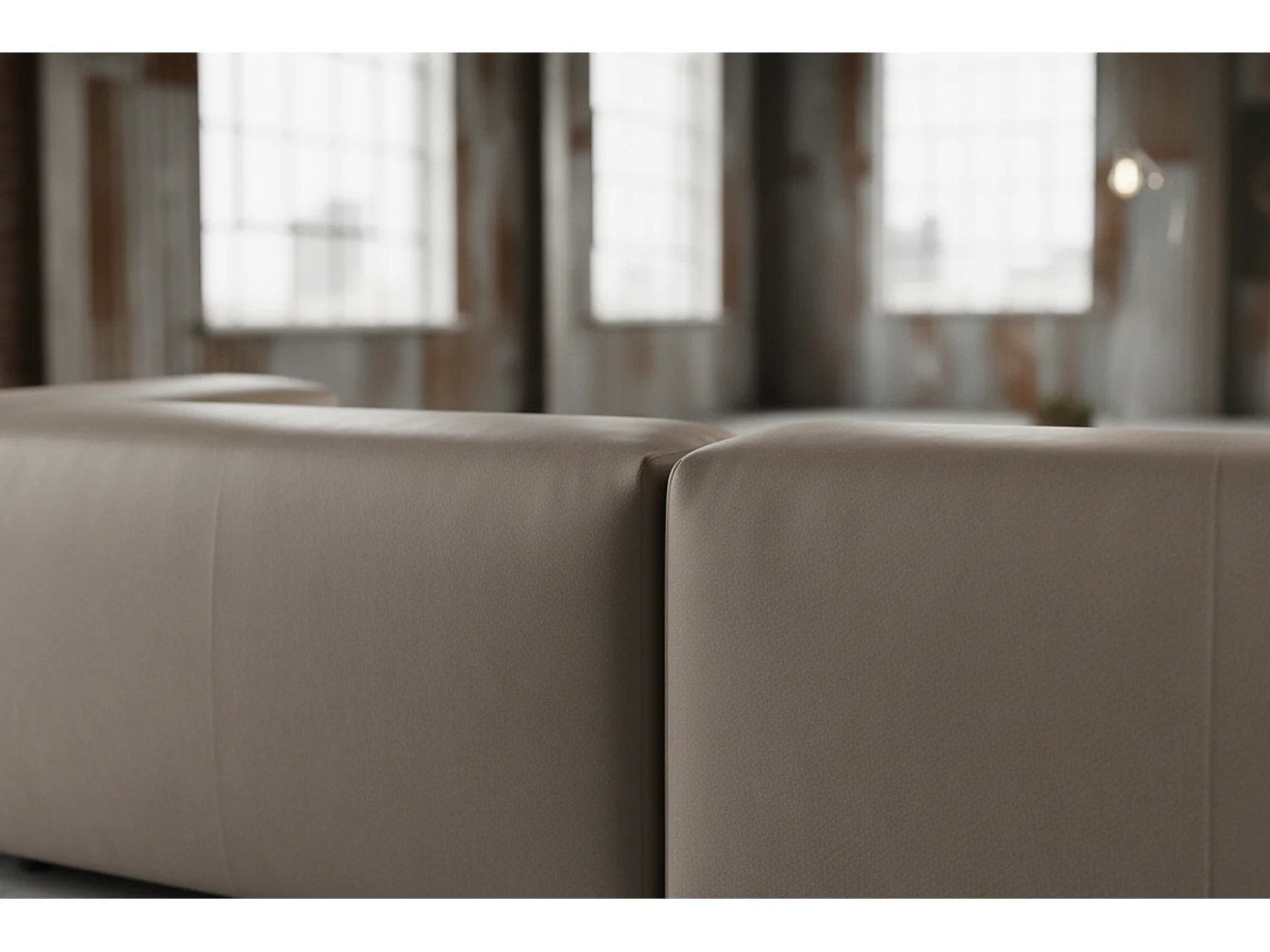 Sofa - Anthrazit Lederfaserstoff - CELESTE