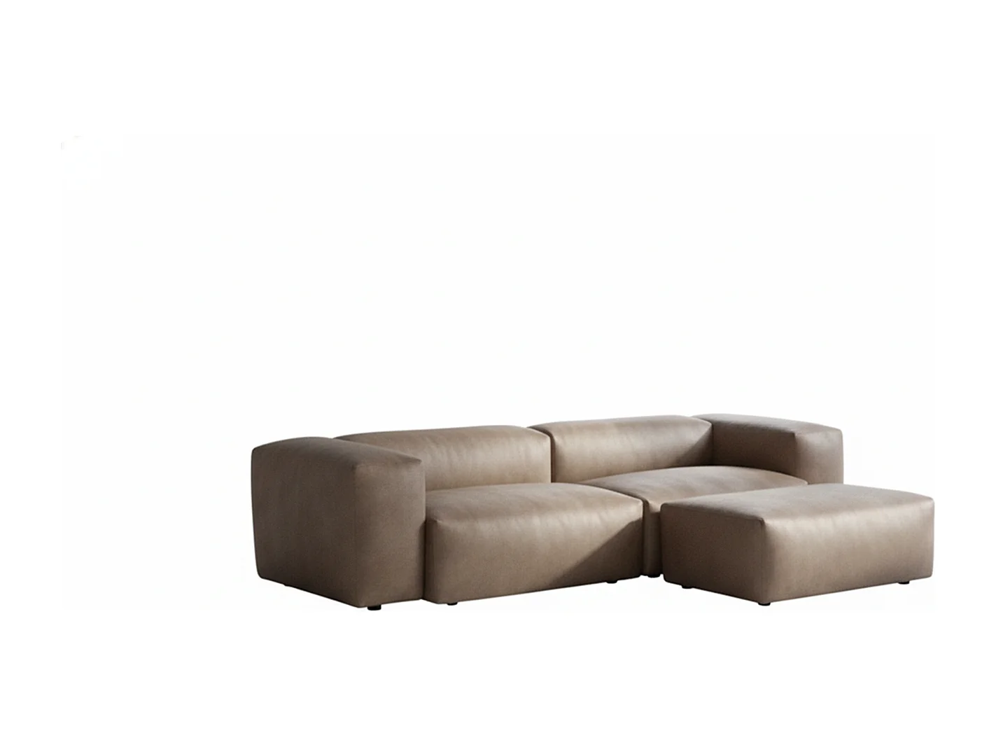 Sofa - Anthrazit Lederfaserstoff - CELESTE