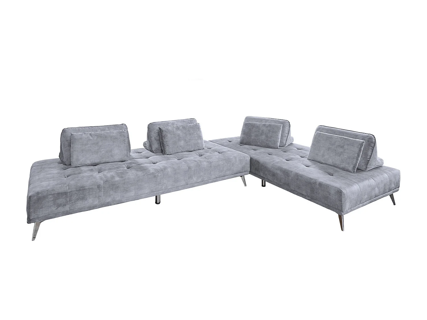 Sofá cama - Gris terciopelo - WIOLO