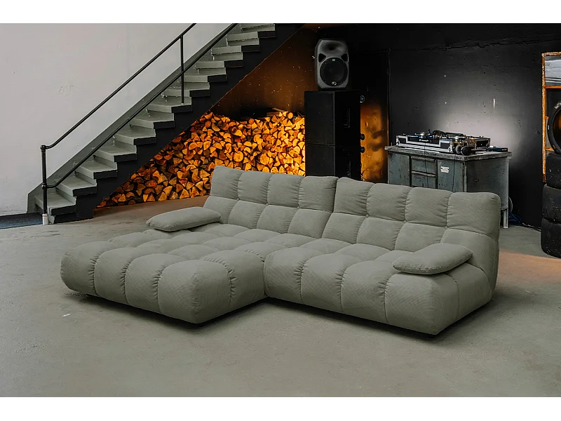 Sofá esquinero - Verde Pana - VIVIEN