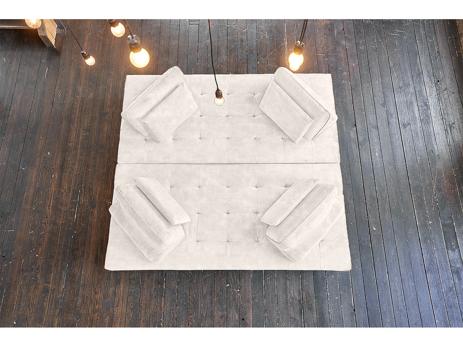 Daybed - Cremeweiß Velvet - WIOLO