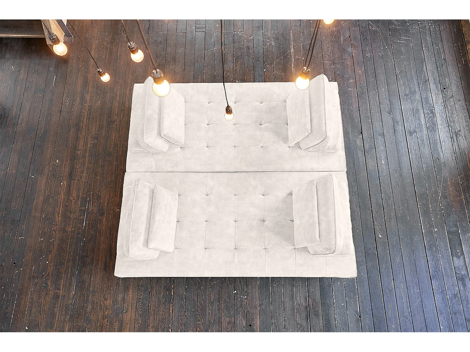 Daybed - Cremeweiß Velvet - WIOLO