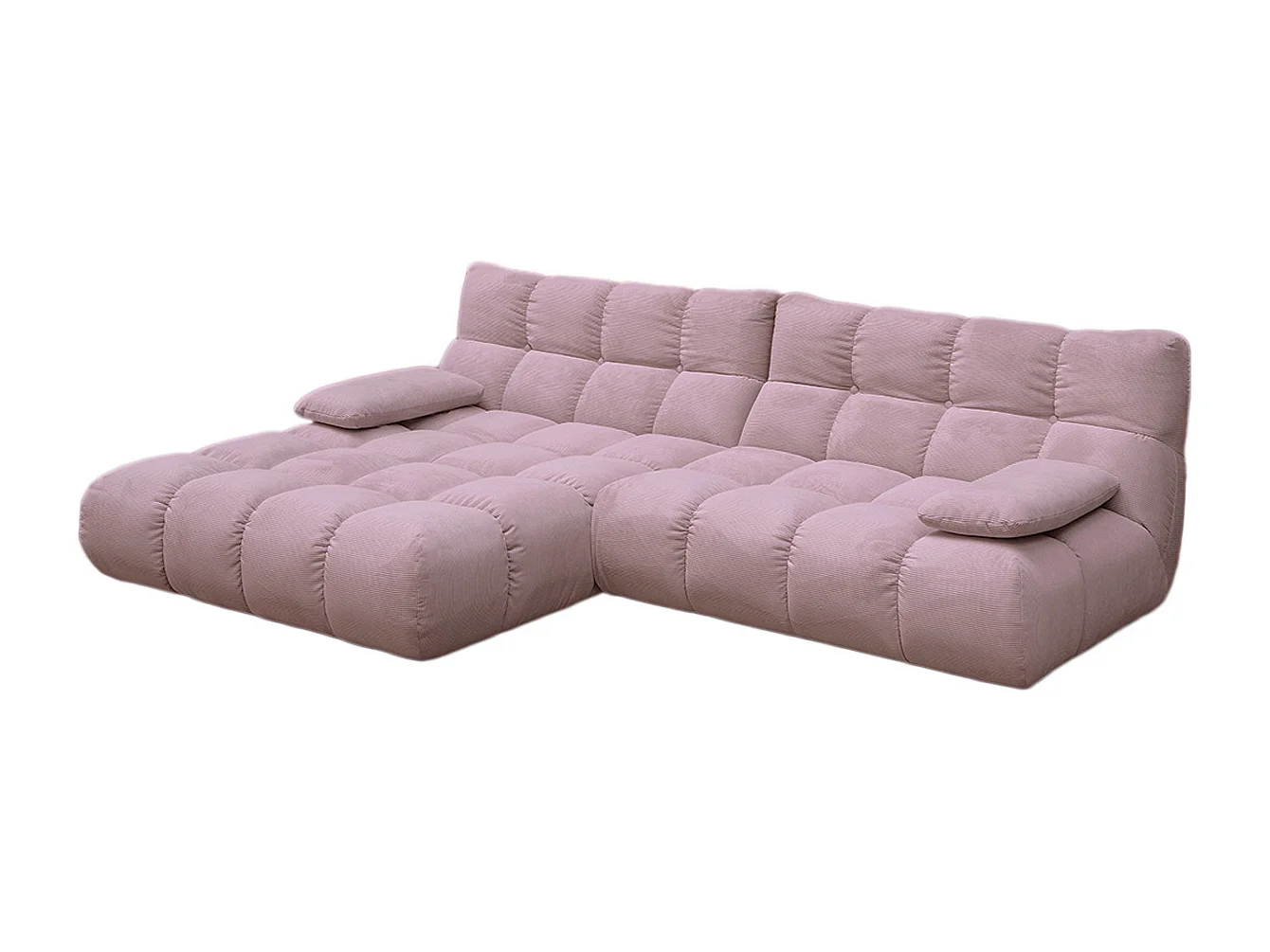 Ecksofa - Pink Cord - VIVIEN
