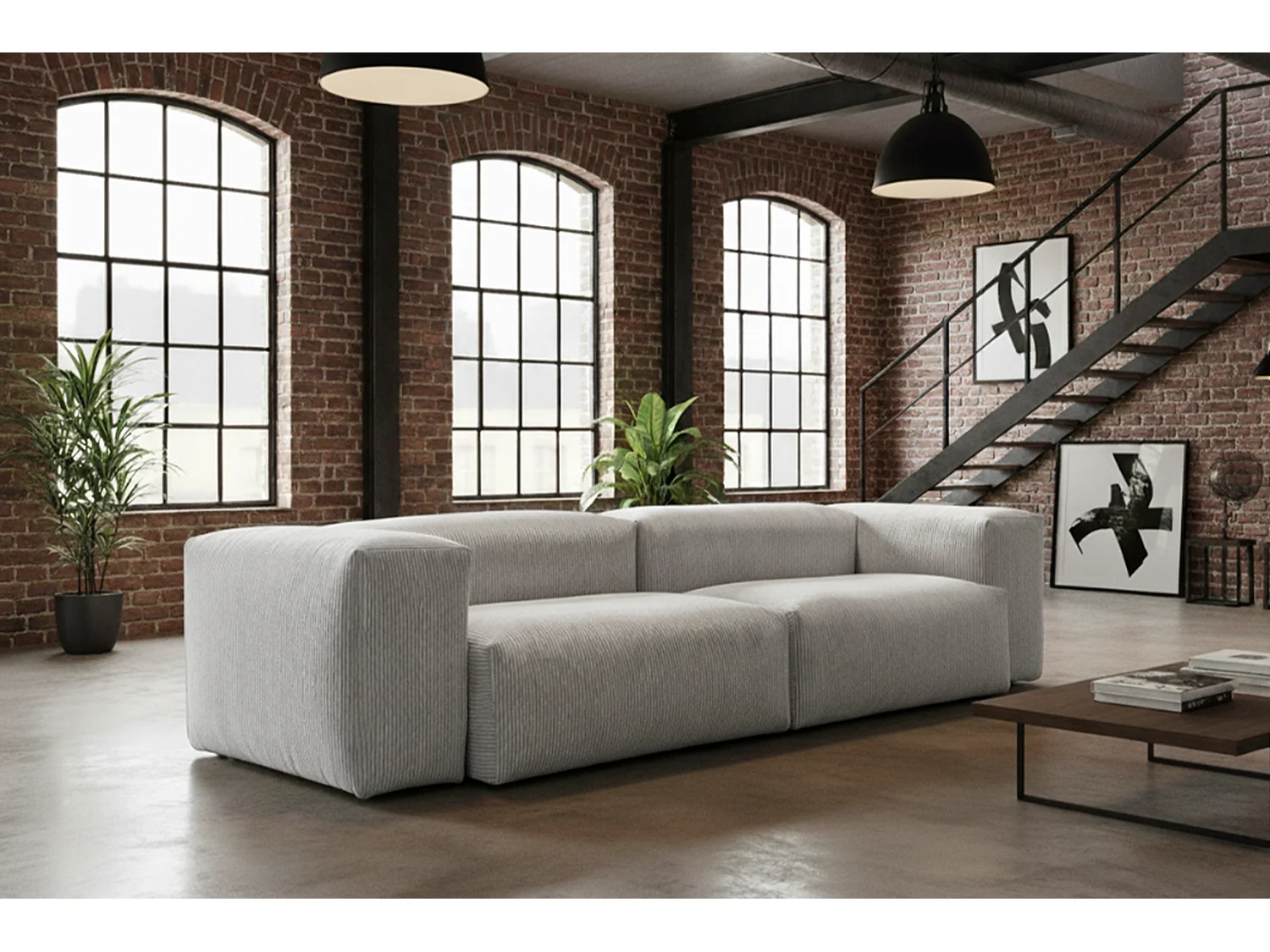 Bank - Lichtgrijs Koord - CELESTE