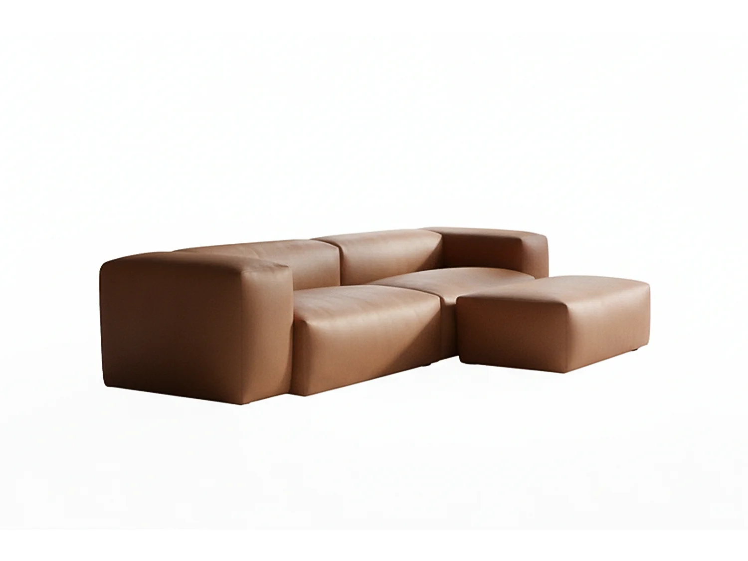 Sofa - Braun Lederfaserstoff - CELESTE