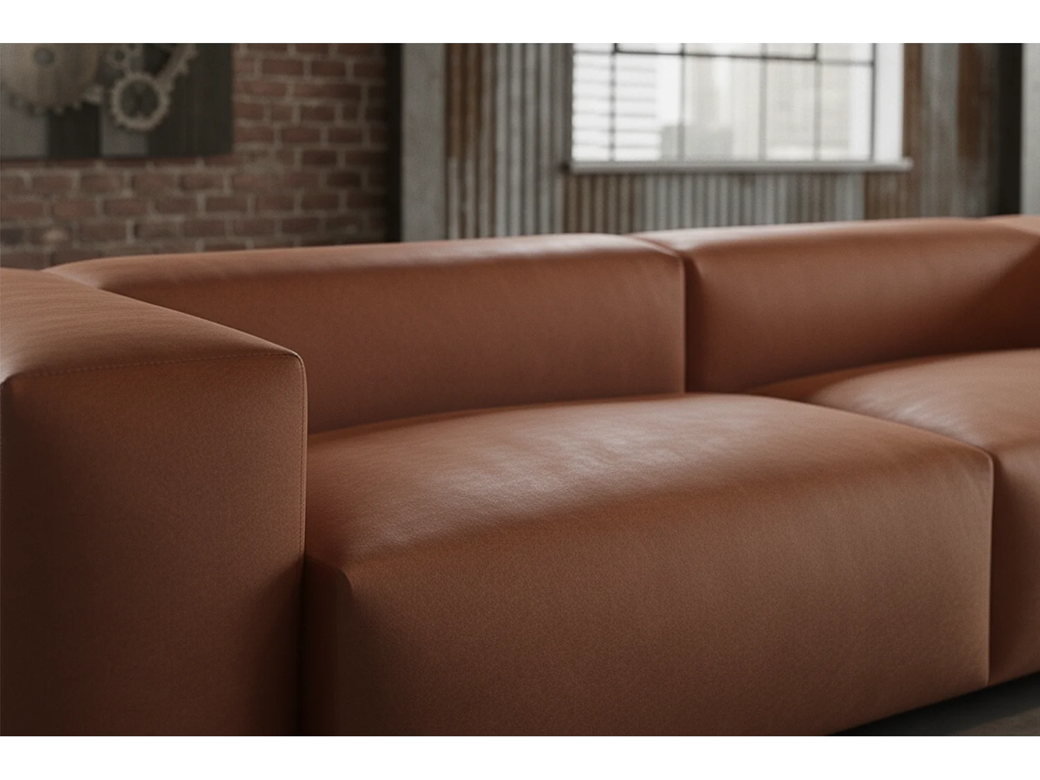 Bank - Bruin Stof van ledervezel - CELESTE