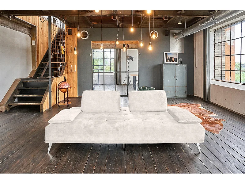 Daybed - Cremeweiß Velvet - WIOLO