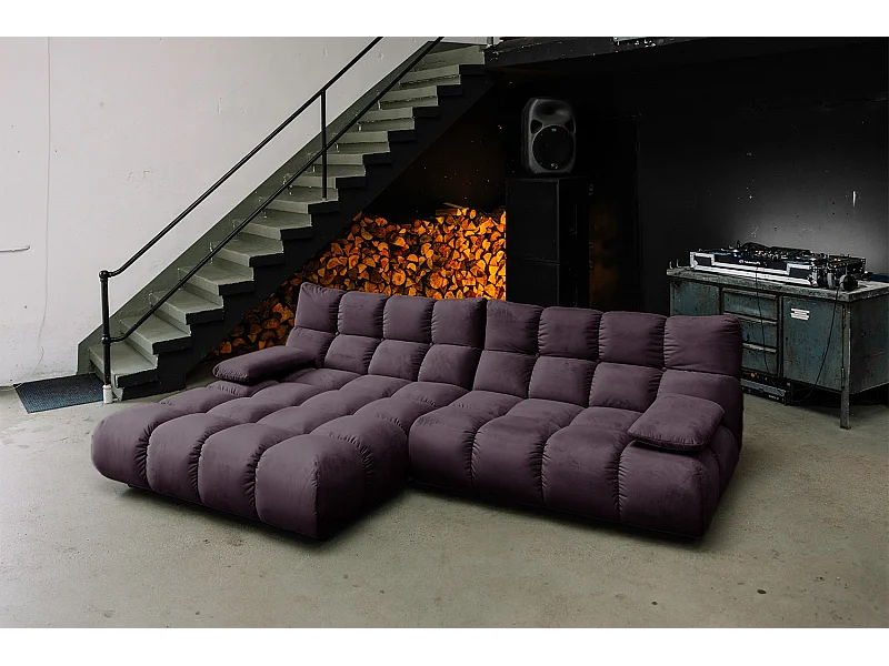 Ecksofa - Violett Velvet - VIVIEN