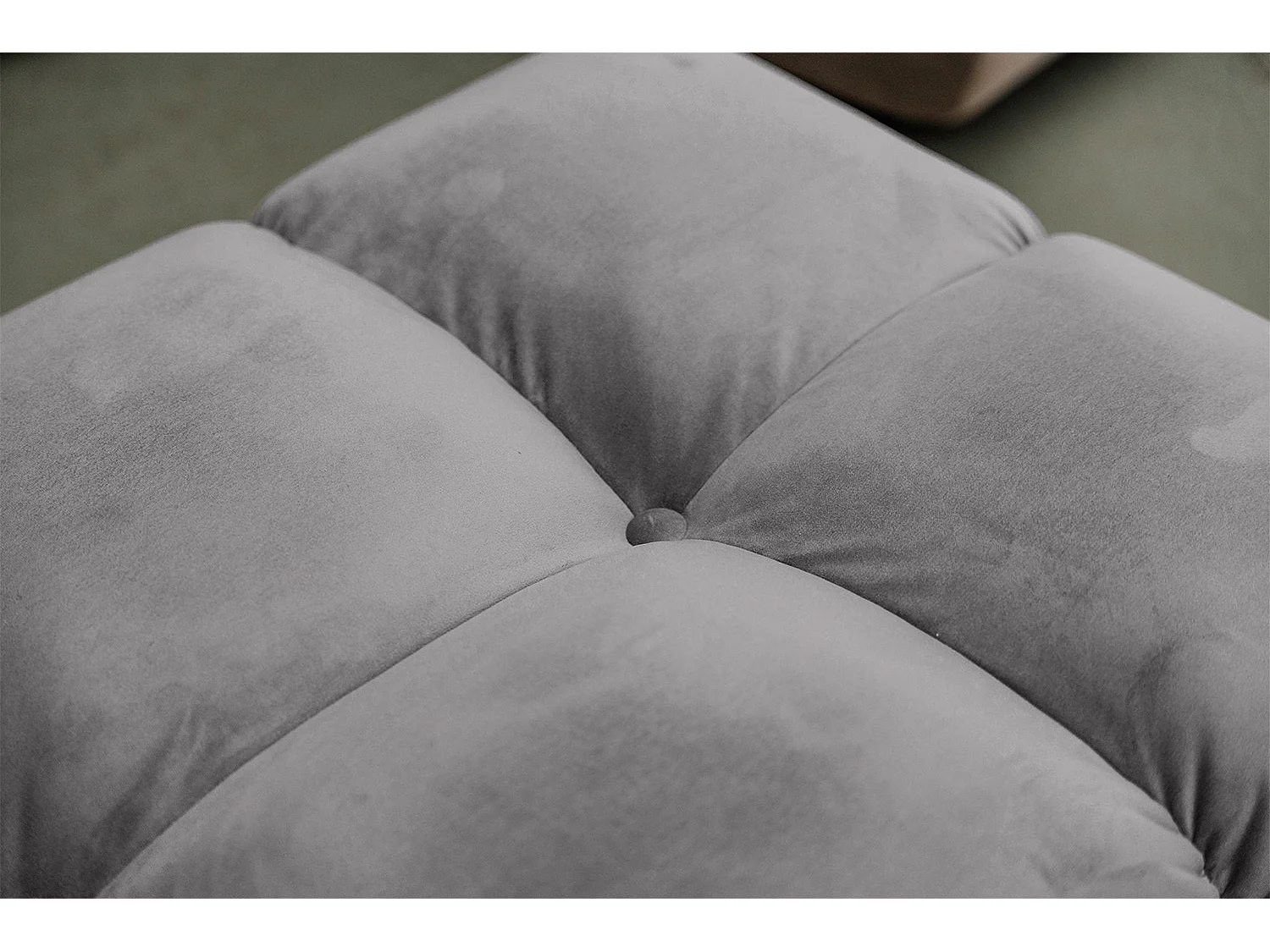 Ecksofa - Steingrau Velvet - VIVIEN