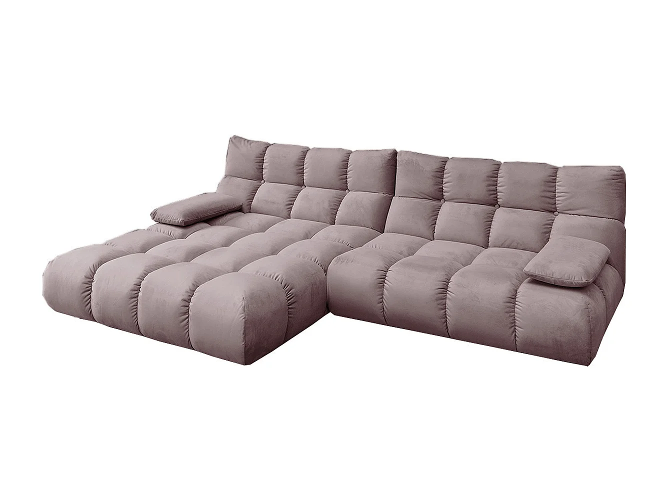 Ecksofa - Grau Velvet - VIVIEN