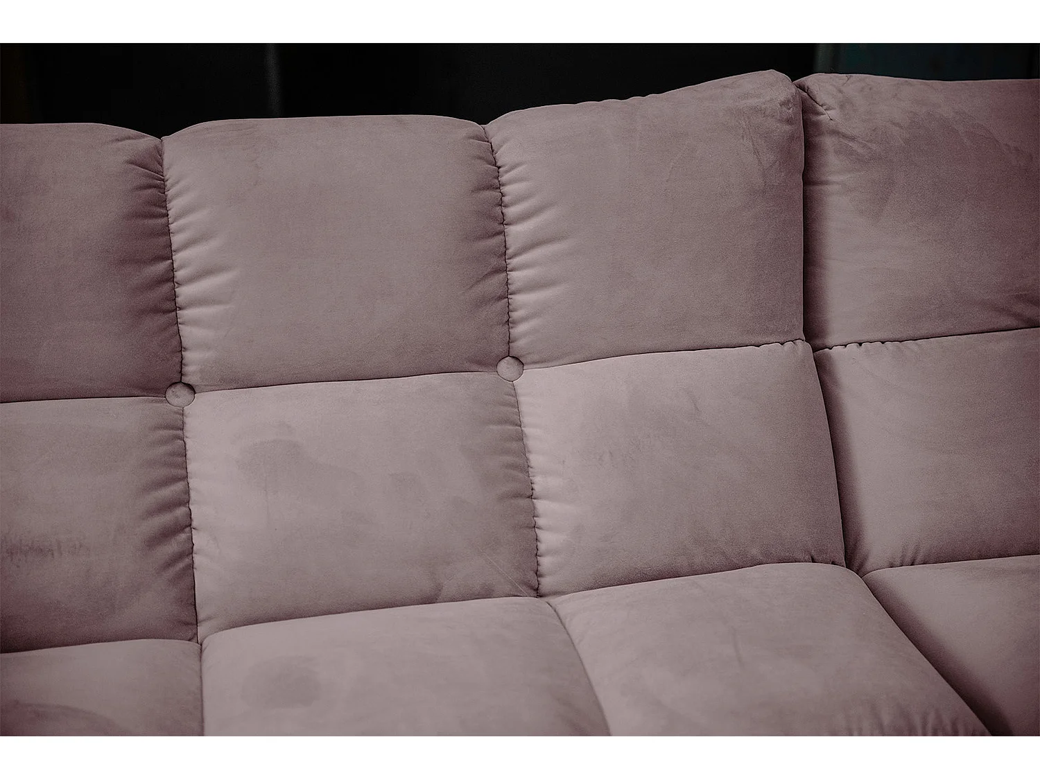 Ecksofa - Grau Velvet - VIVIEN