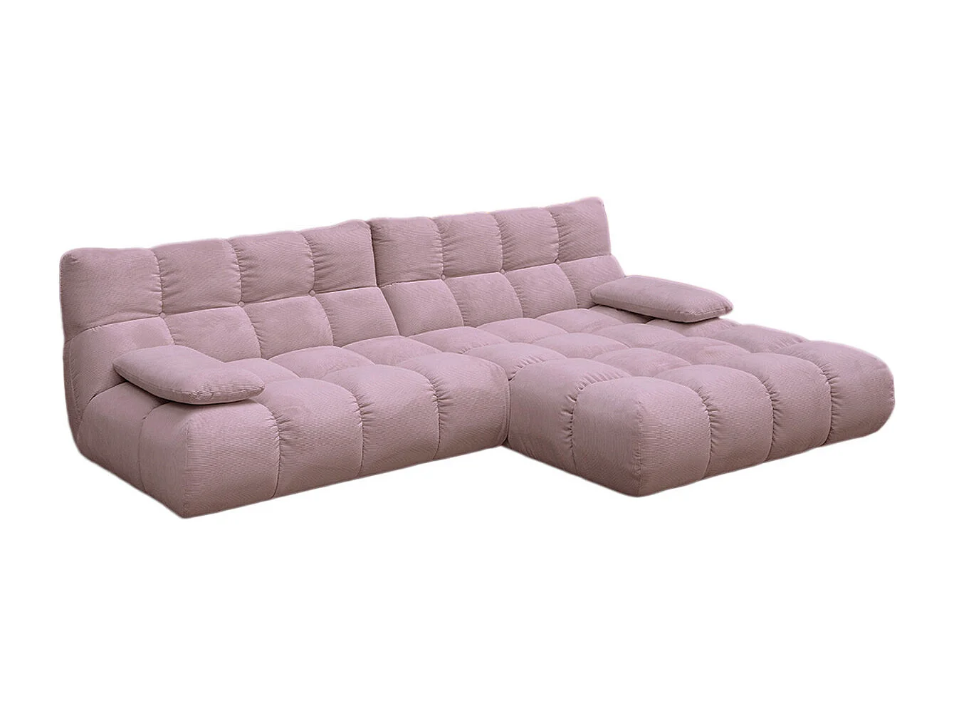 Ecksofa - Pink Cord - VIVIEN