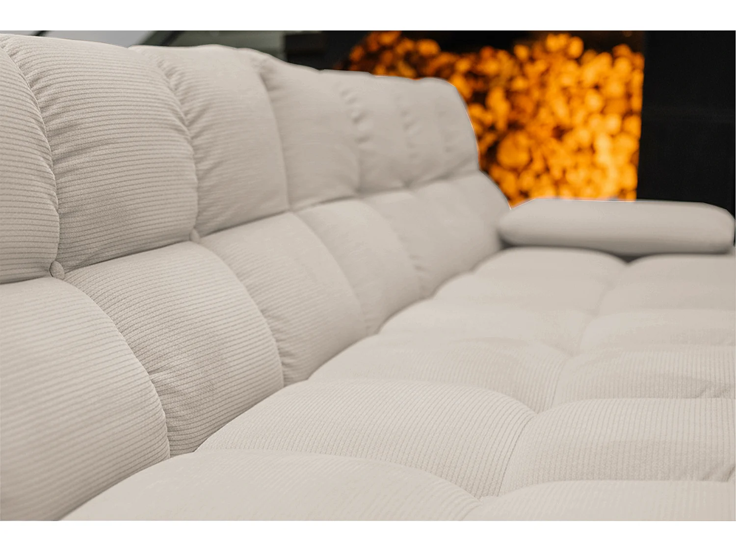 Sofá esquinero - beige Pana - VIVIEN