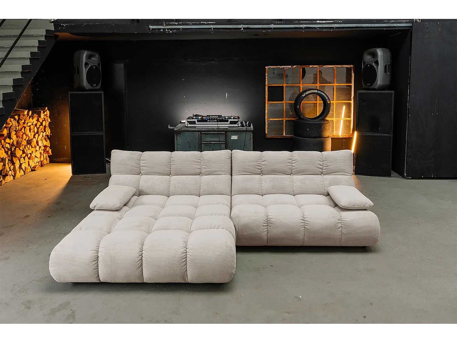 Sofá esquinero - beige Pana - VIVIEN