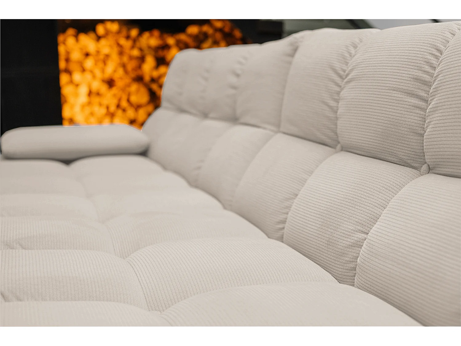 Sofá esquinero - beige Pana - VIVIEN