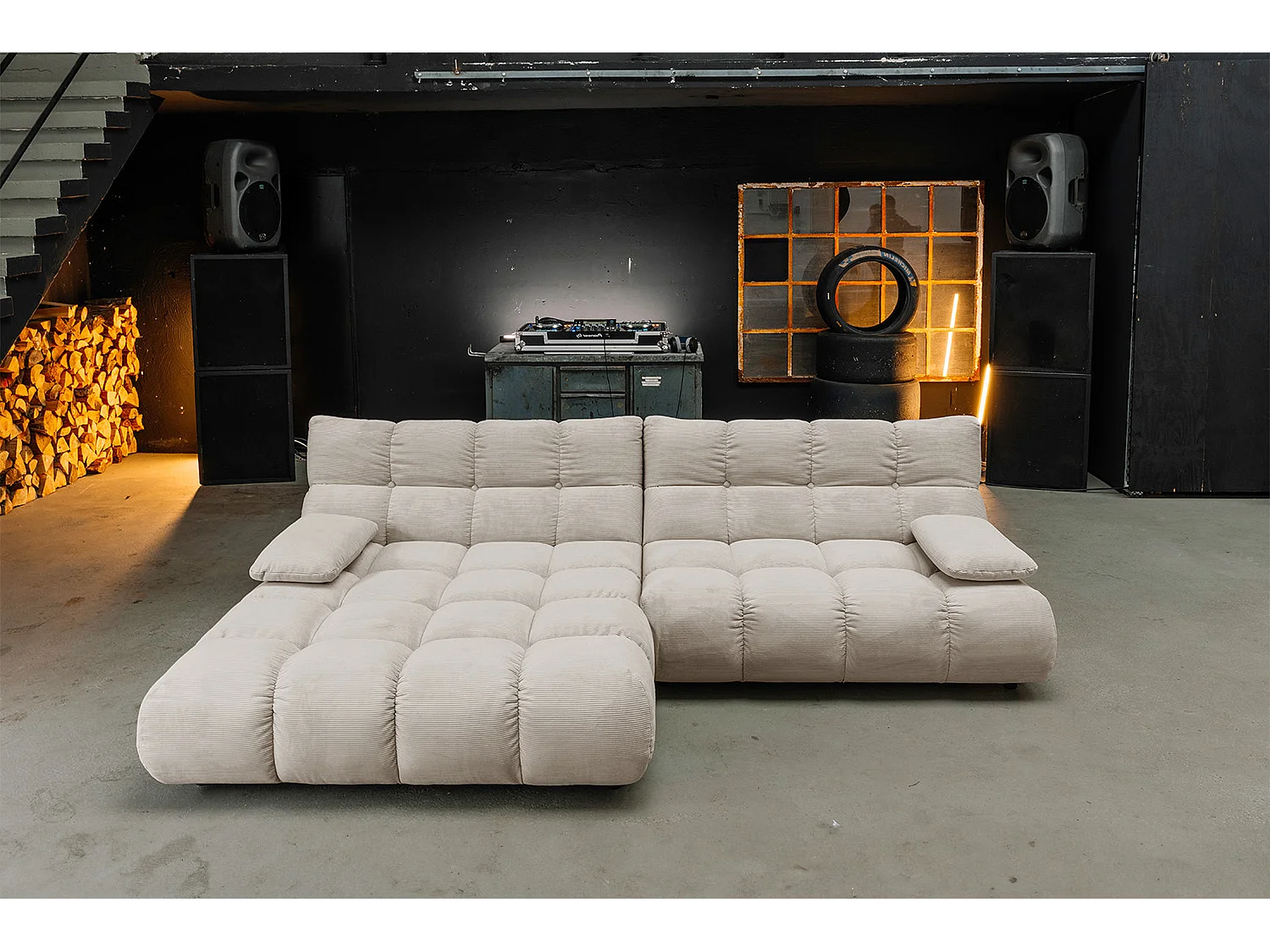 Sofá esquinero - beige Pana - VIVIEN