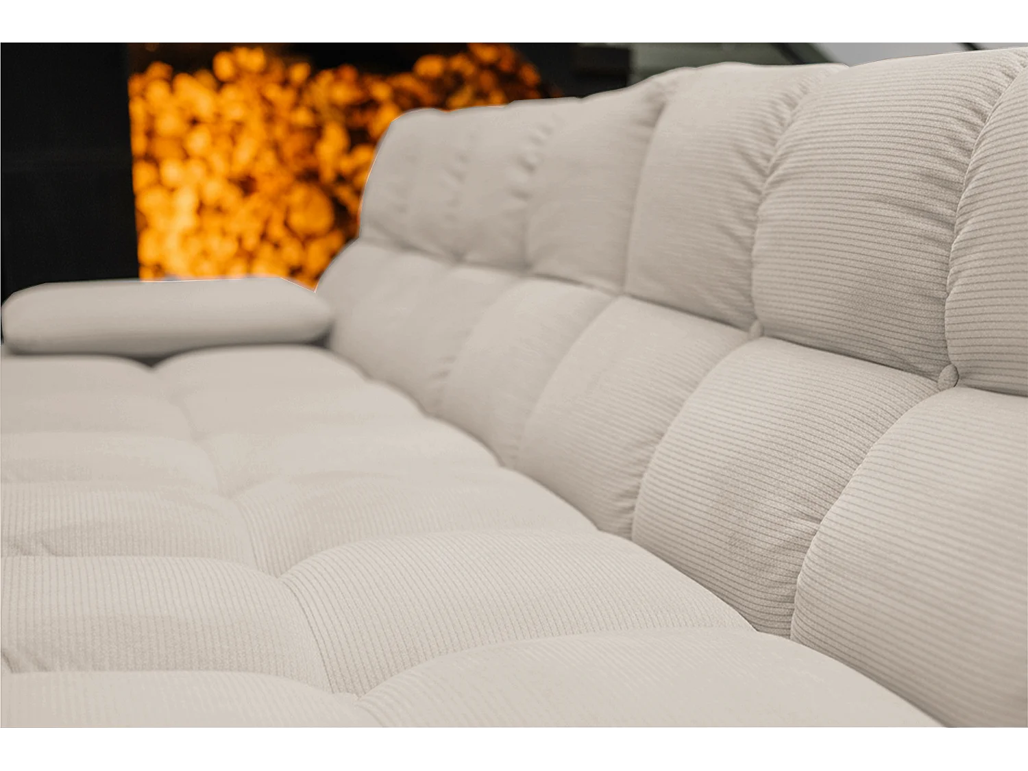 Sofá esquinero - beige Pana - VIVIEN