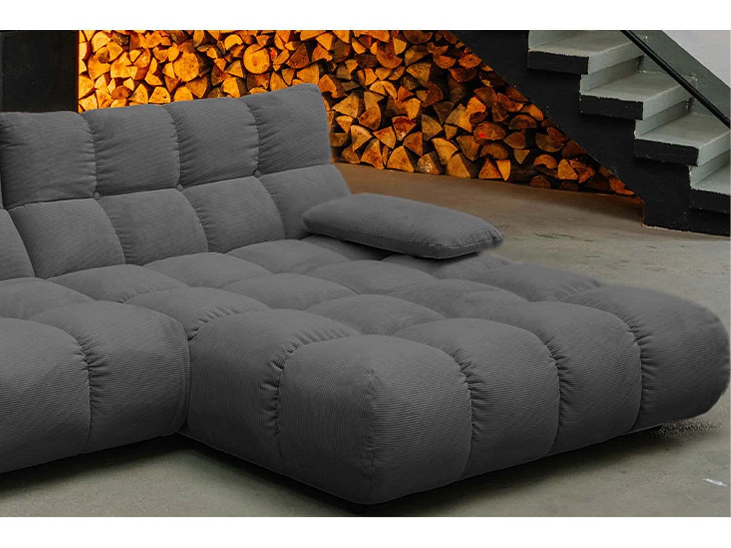 Sofá esquinero - antracita Pana - VIVIEN