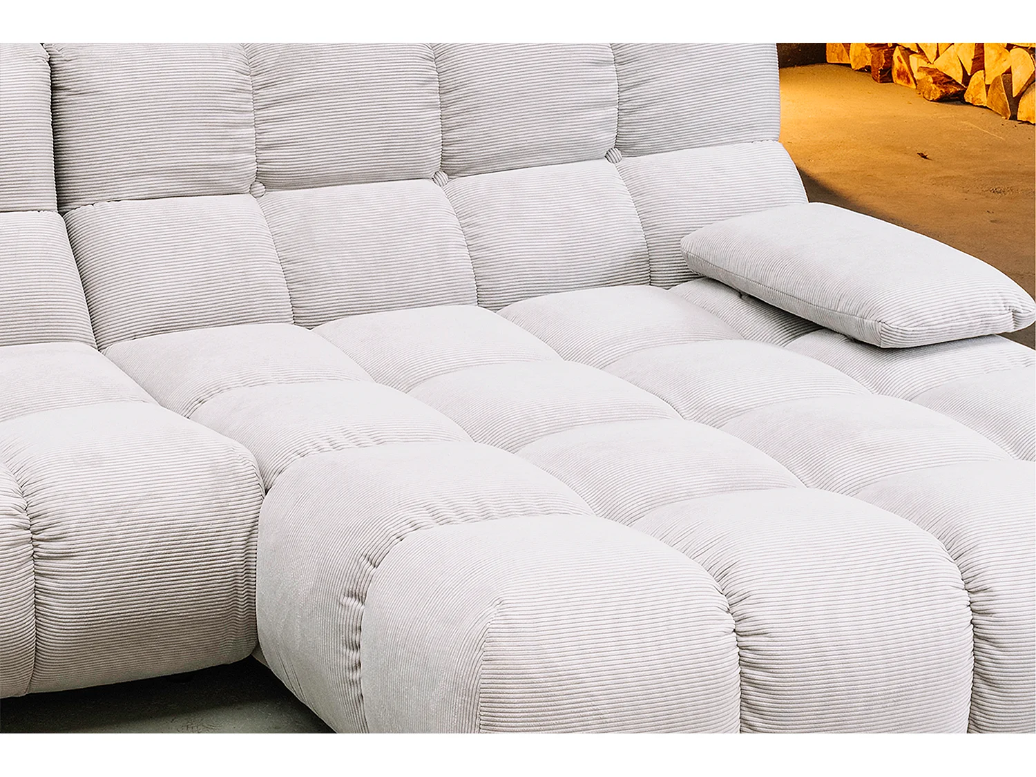 Sofá esquinero - blanco Pana - VIVIEN