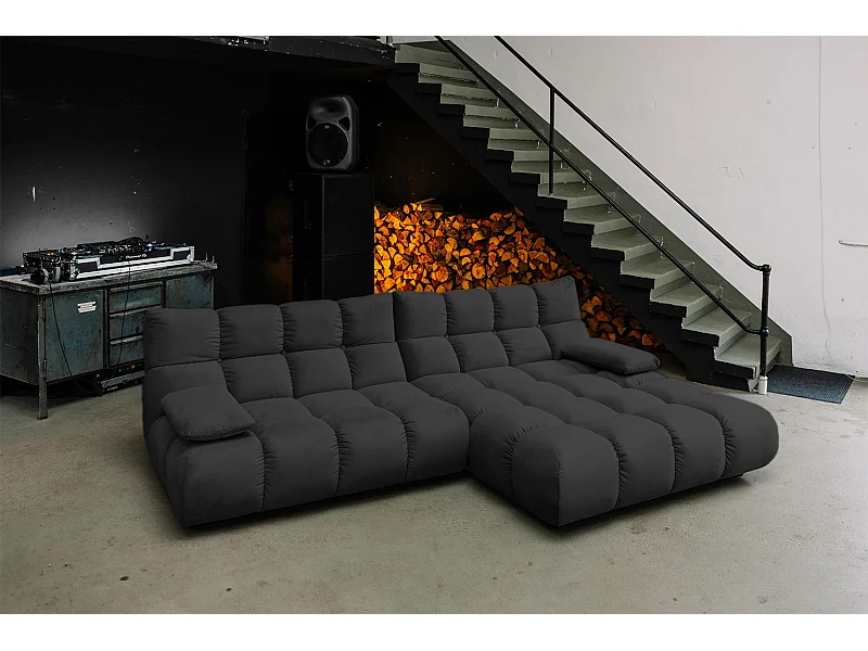 Hoekbank - Zwart Fluweel - VIVIEN