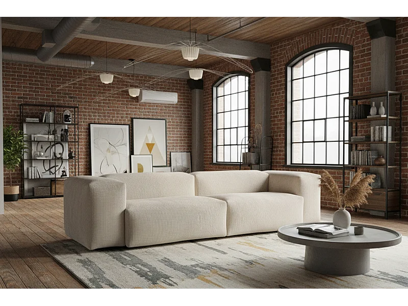 Sofa - Cremeweiß Cord - CELESTE