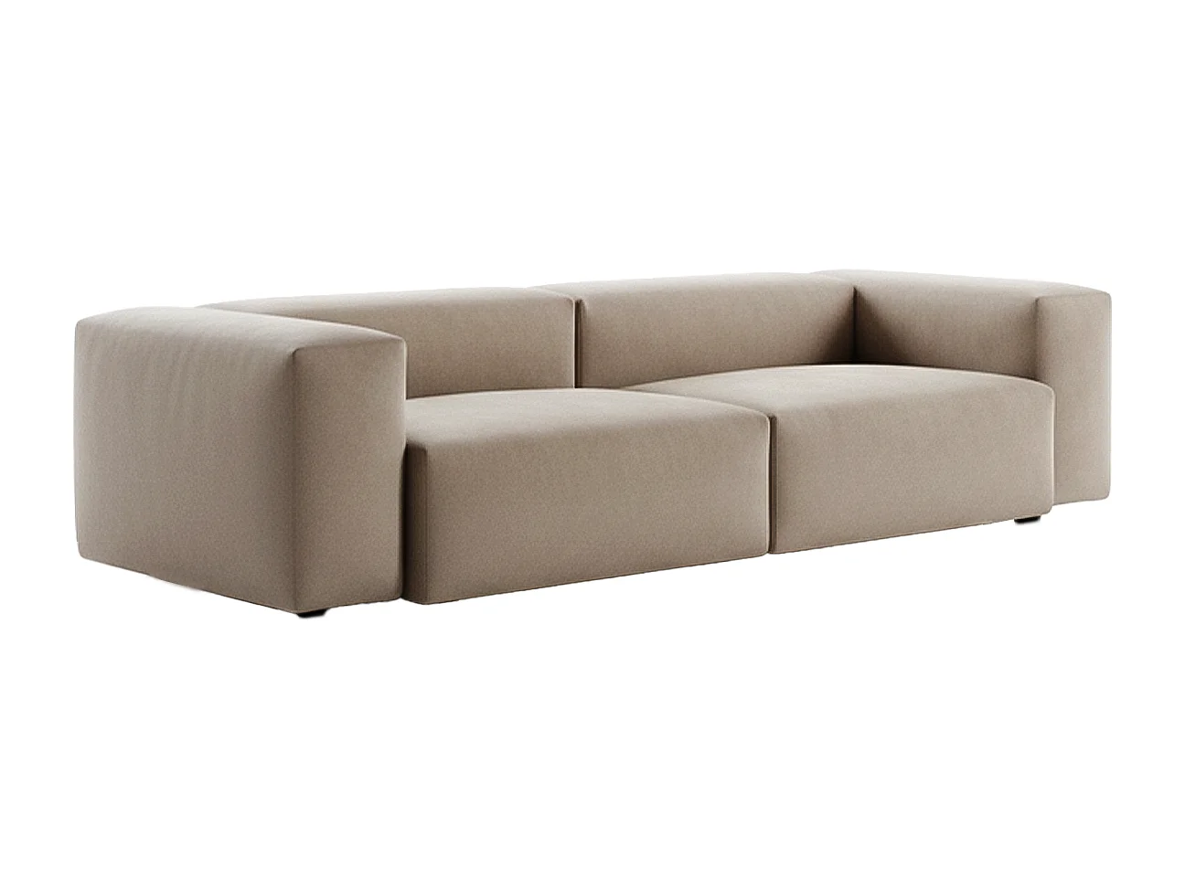 Sofa - Anthrazit Lederfaserstoff - CELESTE
