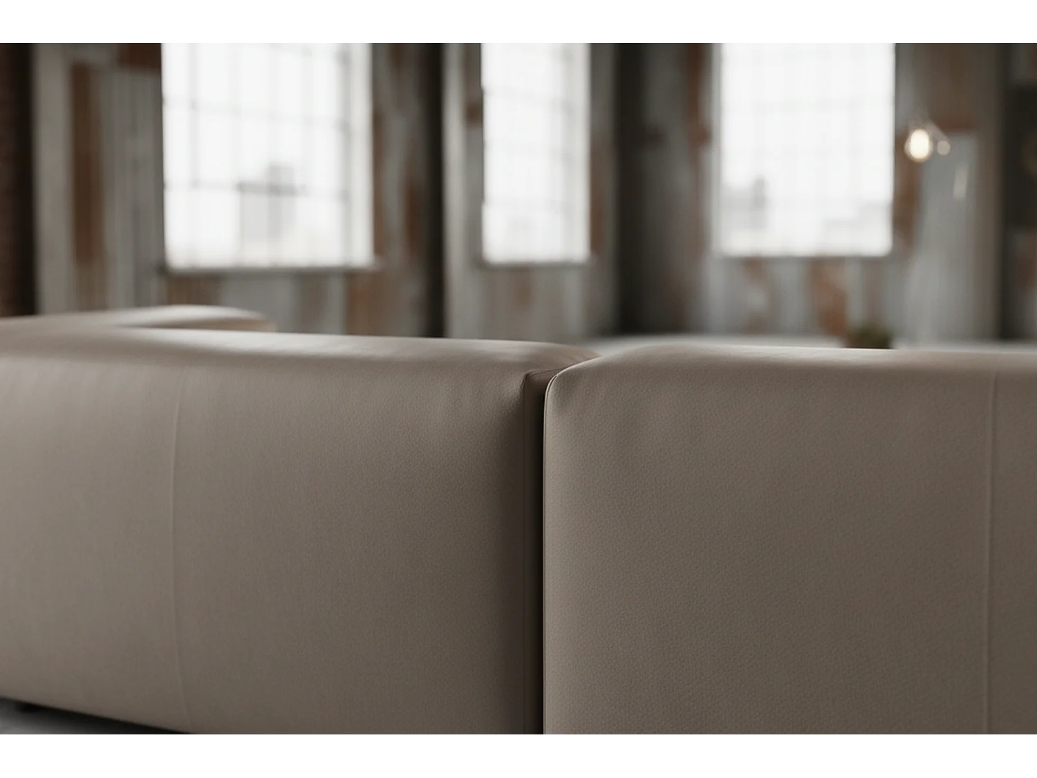 Sofa - Anthrazit Lederfaserstoff - CELESTE