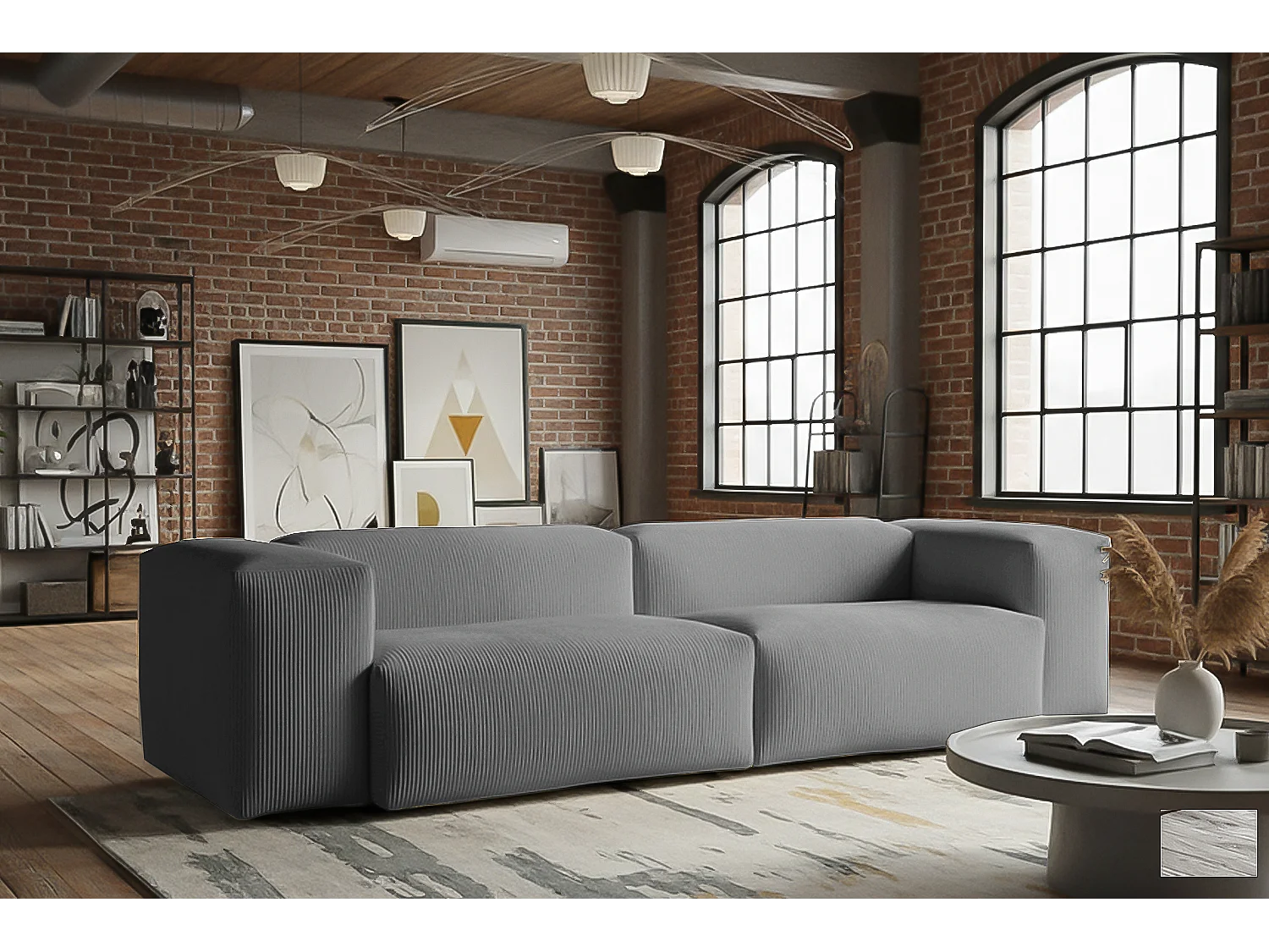 Sofa - Grau Cord - CELESTE