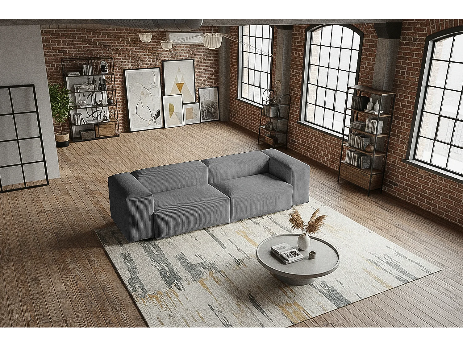 Sofa - Grau Cord - CELESTE