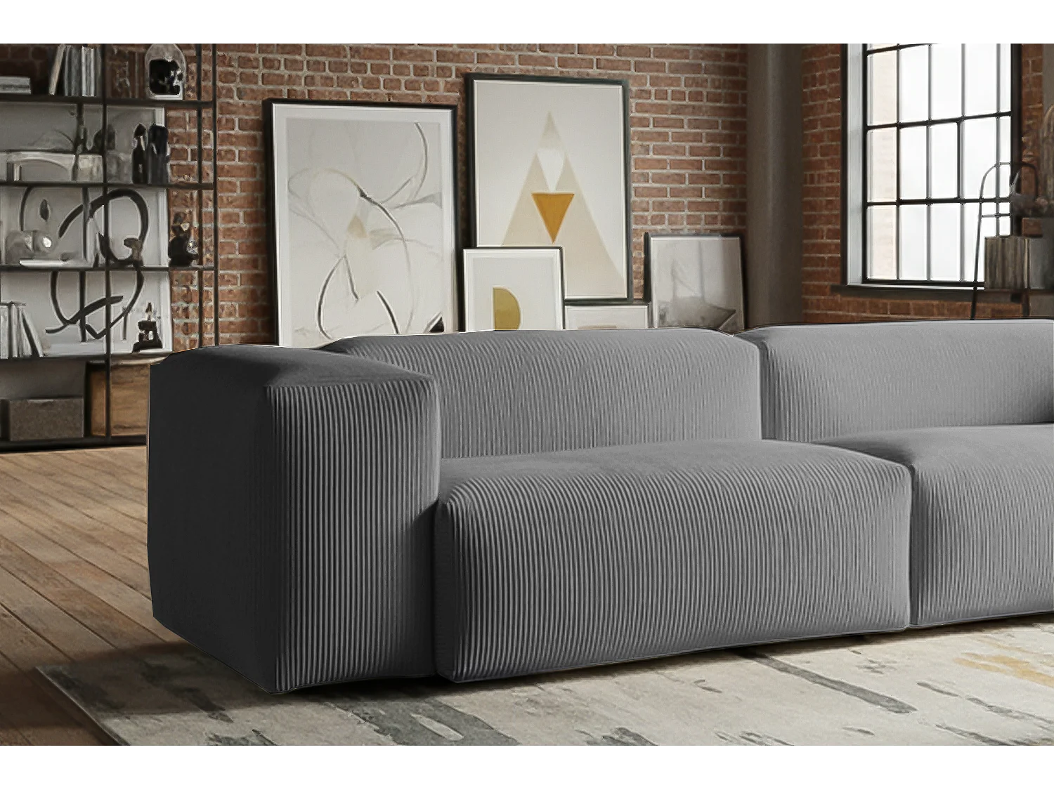Sofa - Grau Cord - CELESTE