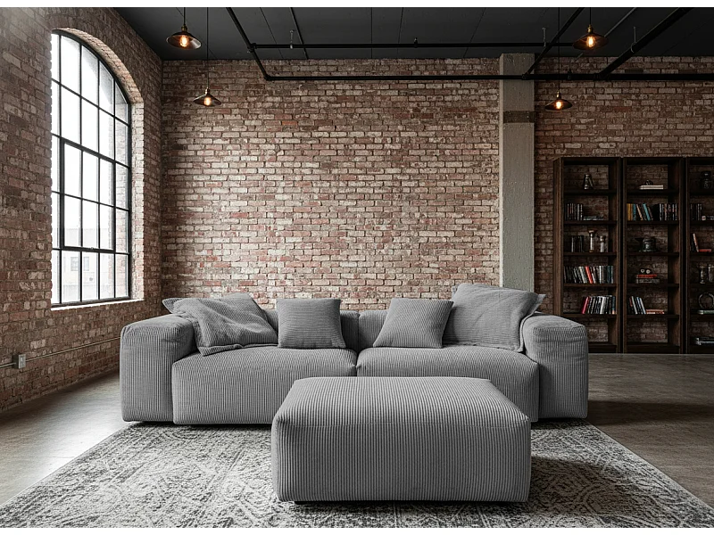 Sofa - Grau Cord - CELESTE