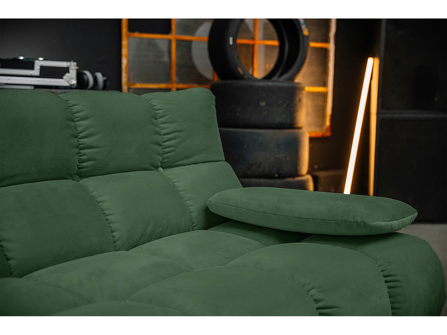 Ecksofa - Smaragdgrün Velvet - VIVIEN