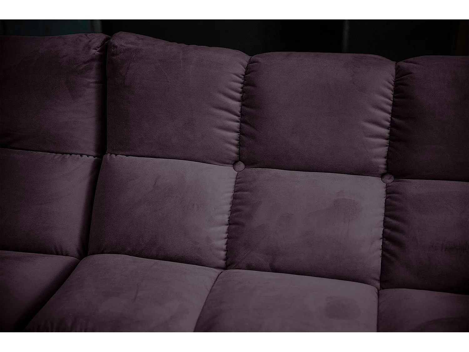 Ecksofa - Violett Velvet - VIVIEN