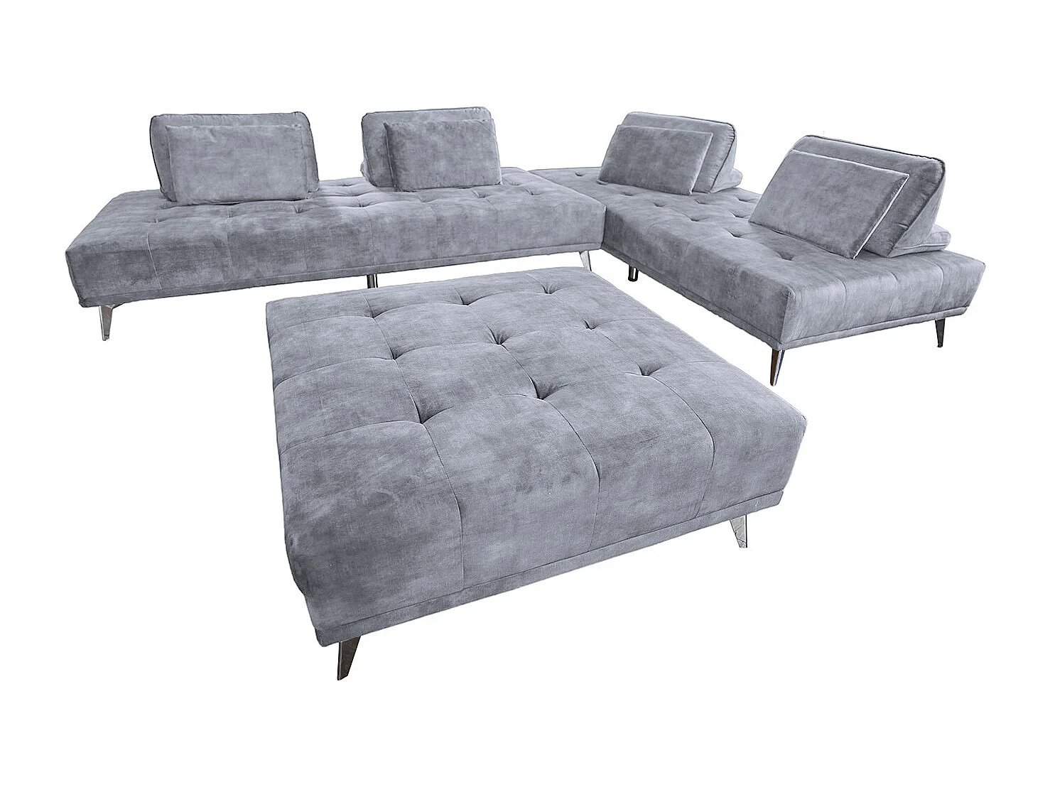 Sofá cama - Gris terciopelo - WIOLO