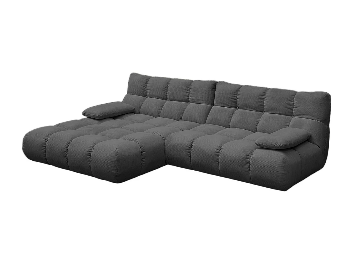 Ecksofa - Anthrazit Cord - VIVIEN