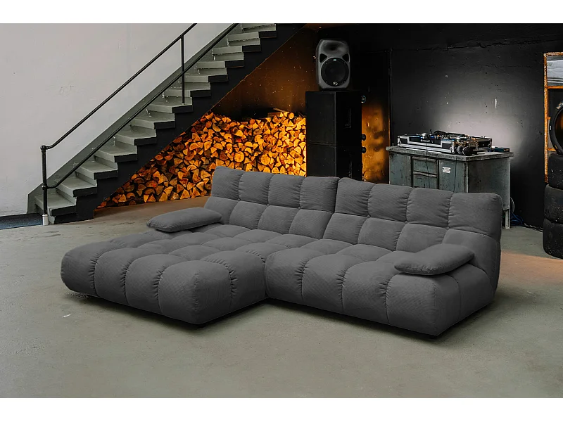 Hoekbank - Antraciet Koord - VIVIEN