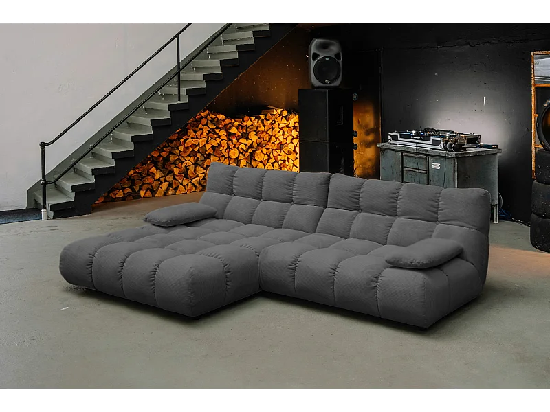 Hoekbank - Antraciet Koord - VIVIEN