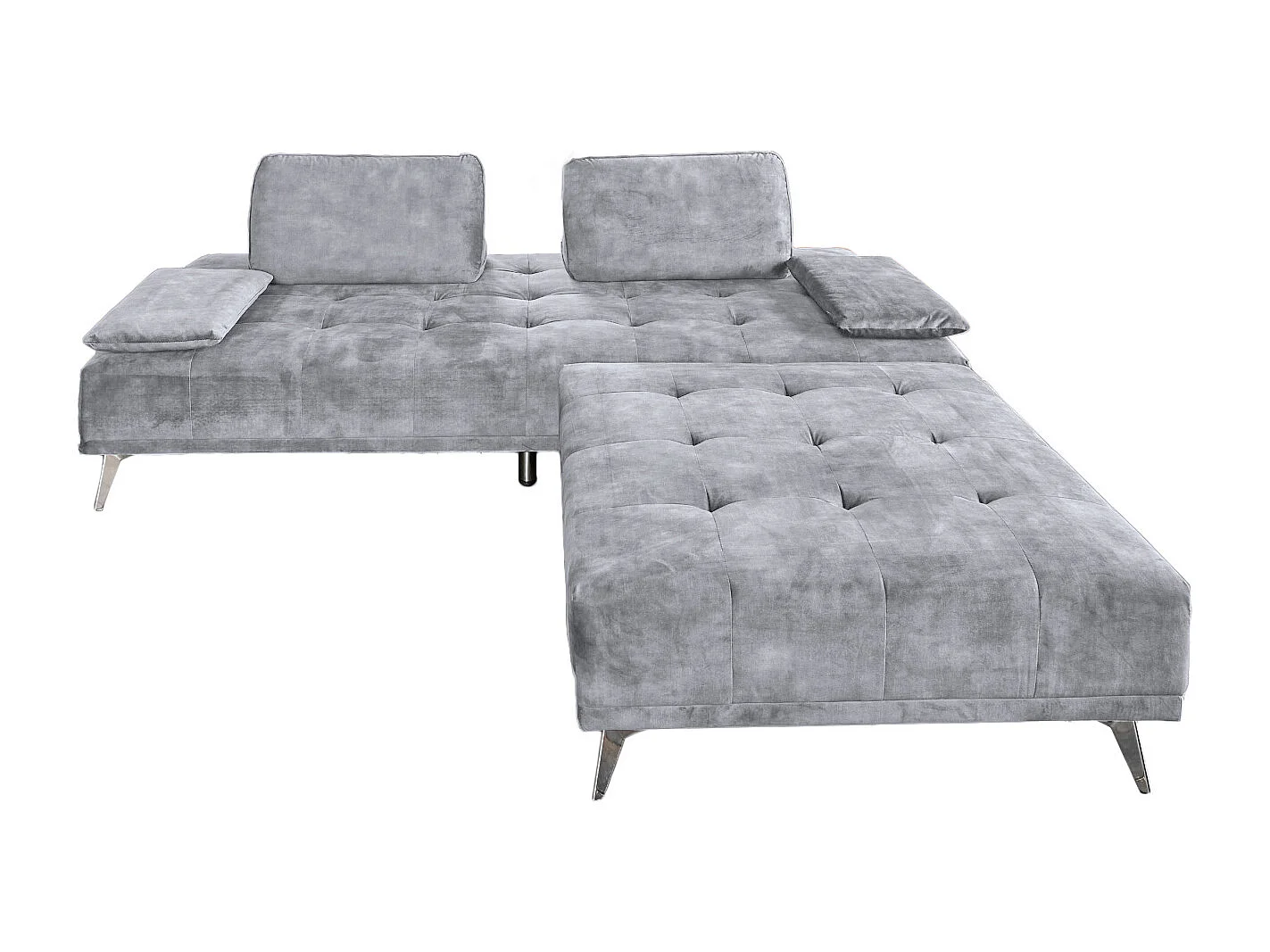 Sofá cama - Gris terciopelo - WIOLO